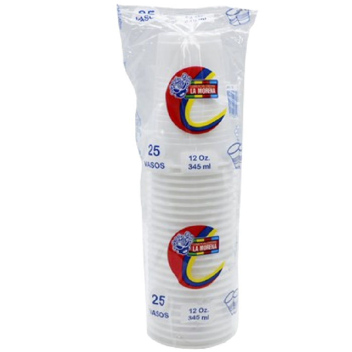 VASO LA MORENA 25U 12OZ BLANCO