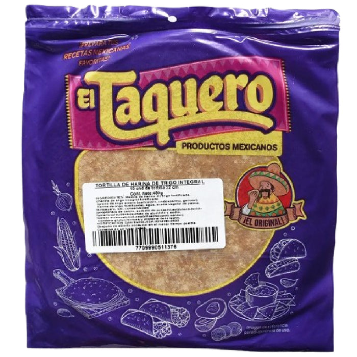 TORTILLA EL TAQUERO 450G HARINA INTE