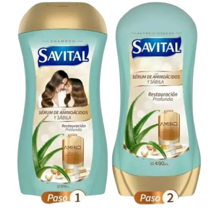 SHAMPOO SAVITAL 510ML+AC 490ML AMINOACID