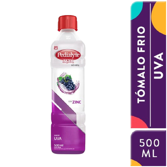 SUERO PEDIALYTE 500ML MAX 60 UVA ZINC