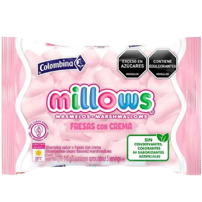 MASMELO MILLOWS 145G FRESAS CREMA