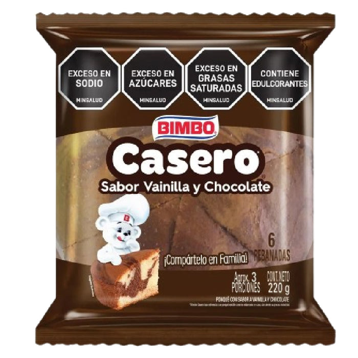 PONQUE BIMBO 220G CASERO MARMOLEADO