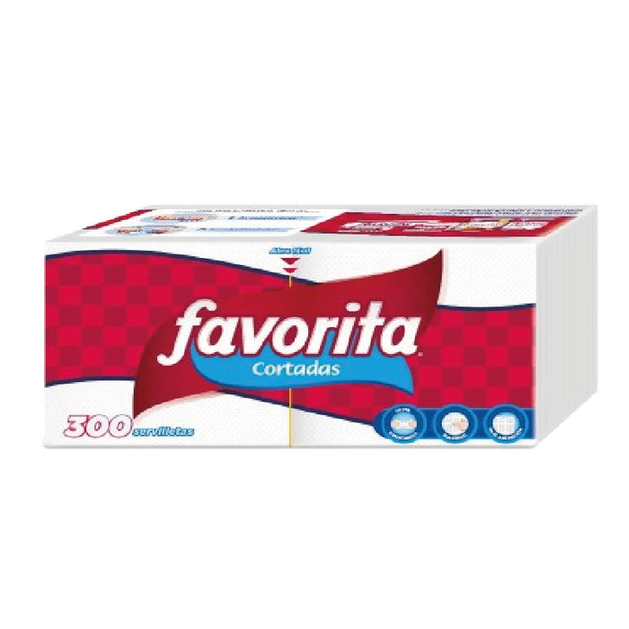 SERVILLETA FAVORITA 300U CORTADAS