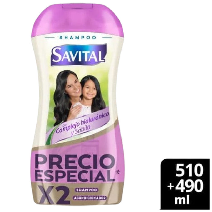 SHAMPOO SAVITAL 510ML HIALU + AC 490ML H