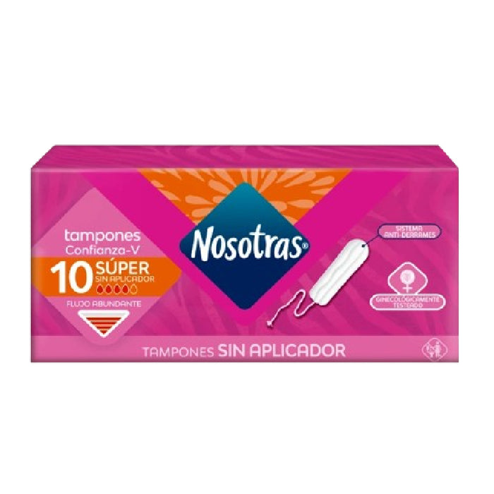 TAMPON NOSOTRAS 10U SIN APLICADOR SUPER