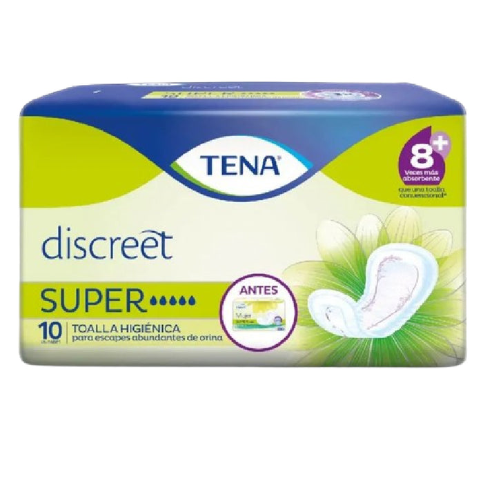 TOALLA TENA 10 U SUPER DISCREET