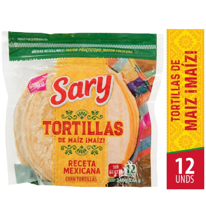 TORTILLA SARY 12U 240G DE MAIZ