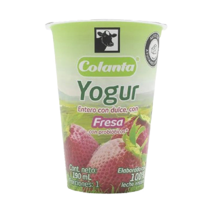 YOGURT COLANTA 190ML VASO FRESA