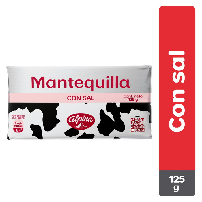 MANTEQUILLA ALPINA 125G C/SAL