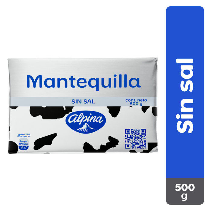 MANTEQUILLA ALPINA 500G S/SAL