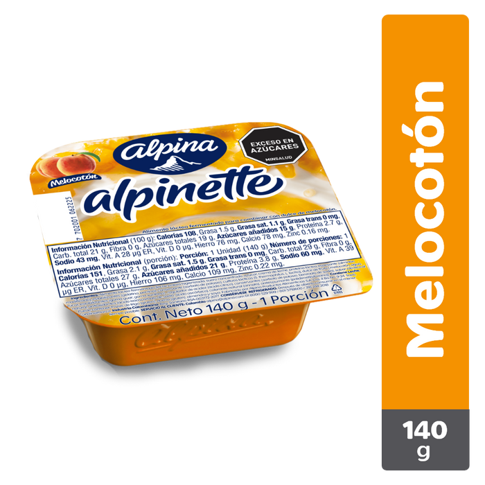 ALPINETTE ALPINA 140G MELOCOTON