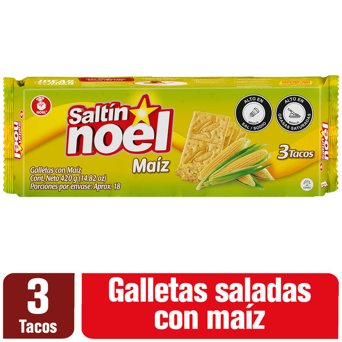 GALLETA SALTIN NOEL 3TAC 420G TRIGO MAIZ