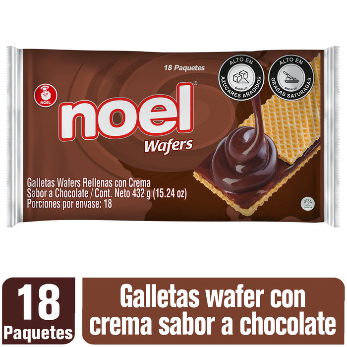 GALLETA WAFER NOEL 18X4 BOLSA CHOCOLATE