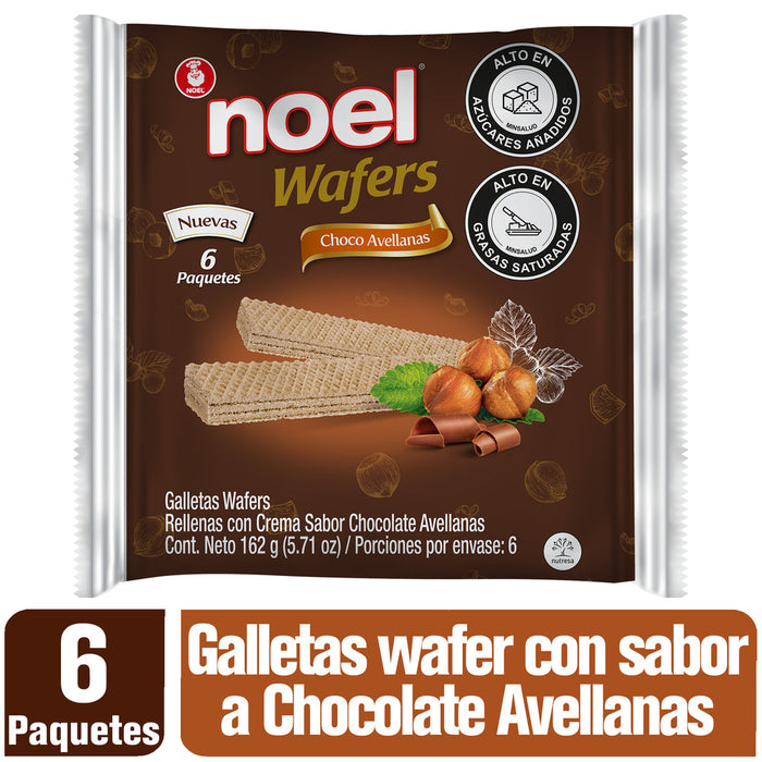 GALLETA WAFER NOEL 27G 6U COCO/AVELLANA