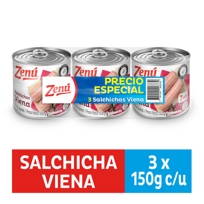 SALCHICHA VIENA ZENU 3U 150G OFERTA