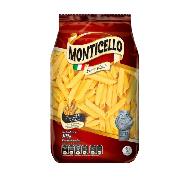 PASTA MONTICELLO 500G PENNE RIGATE