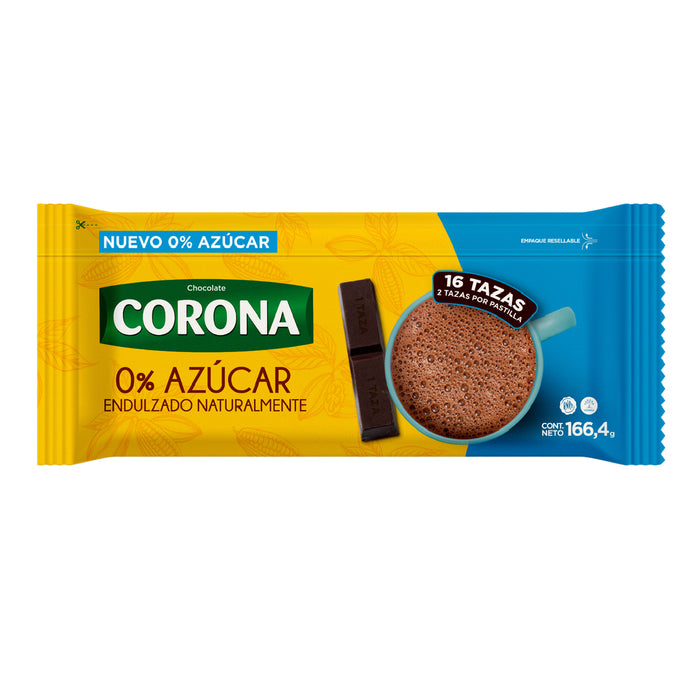 CHOCOLATE CORONA 166.4G S/AZUCAR