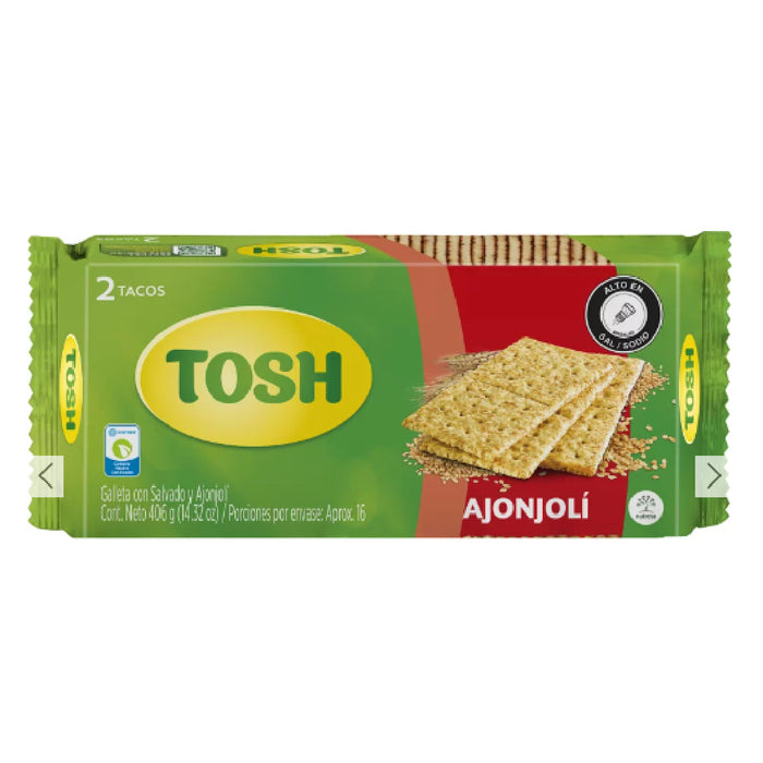 GALLETA TOSH AJONJOLI 2TAC 406G