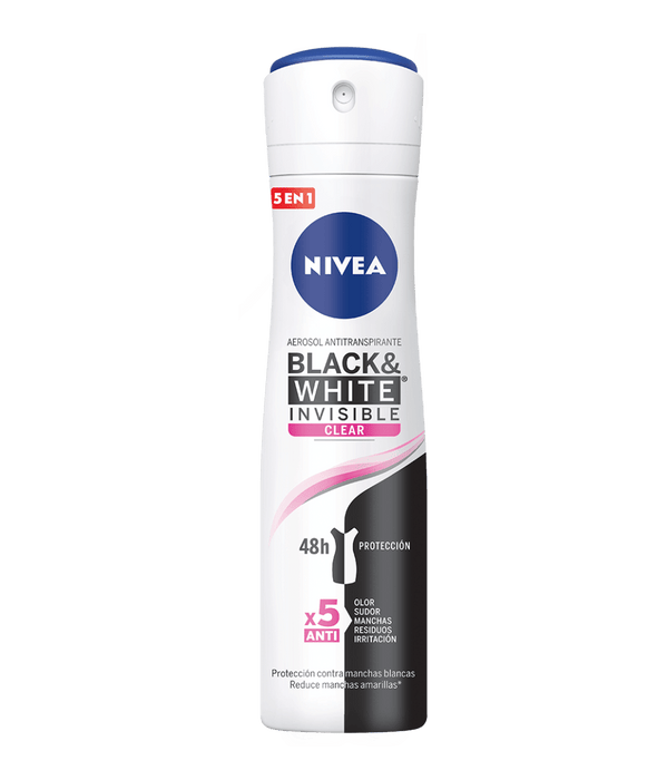 DESODORANTE NIVEA 150M SPRAY B/W CLEA