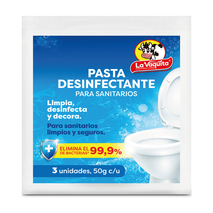 Pasta Desinfectante Sanitario La Vaquita 3 Und 150g