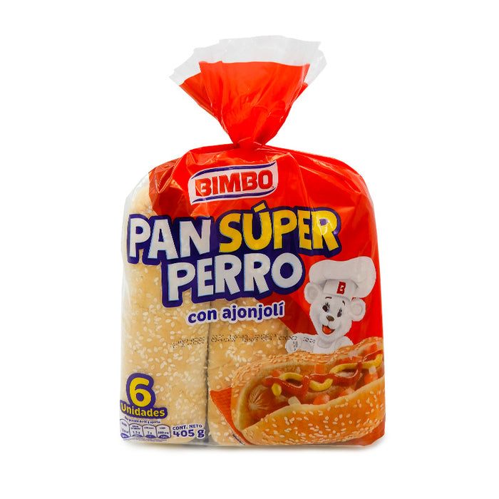 PAN SUPER PERRO BIMBO 6U 405G